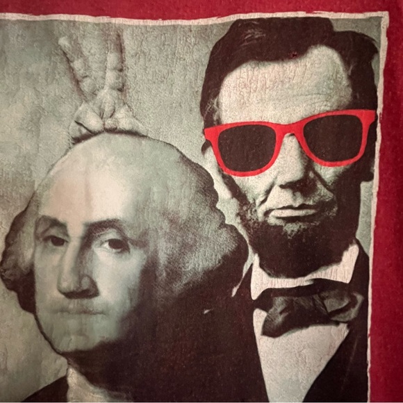 ηεω Dead Presidents Photo-Bomb Tee - Washington & Lincoln - Epic Threads - Picture 15 of 16